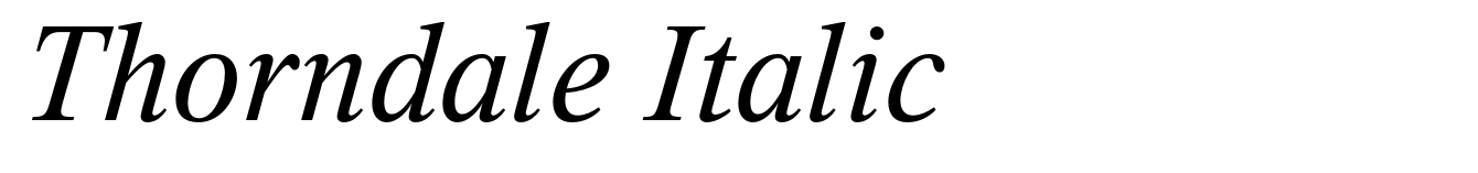 Thorndale Italic